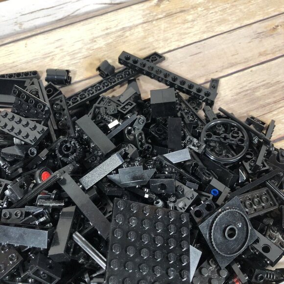 LEGO BLACK 2.49lbs Building Brick Pieces Blocks Parts Castle Star Wars City Bulk - Picture 9 of 11